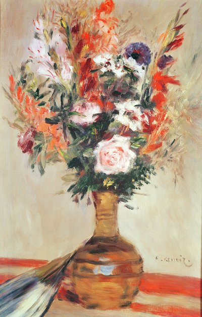 Rosen in einer Vase, 1872 von Pierre Auguste Renoir